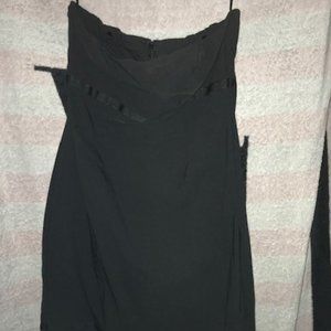 Express Stretch Black Strapless Dress